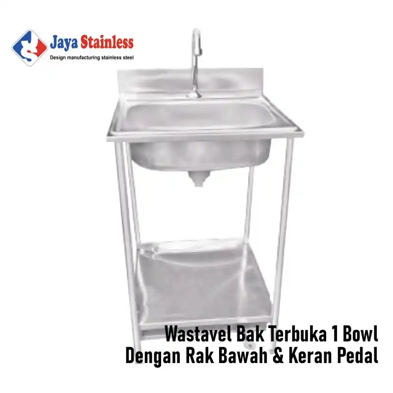 Wastavel-Bak-Terbuka-1-Bowl-Dengan-Rak-Bawah-&-Keran-Pedal_7_11zon
