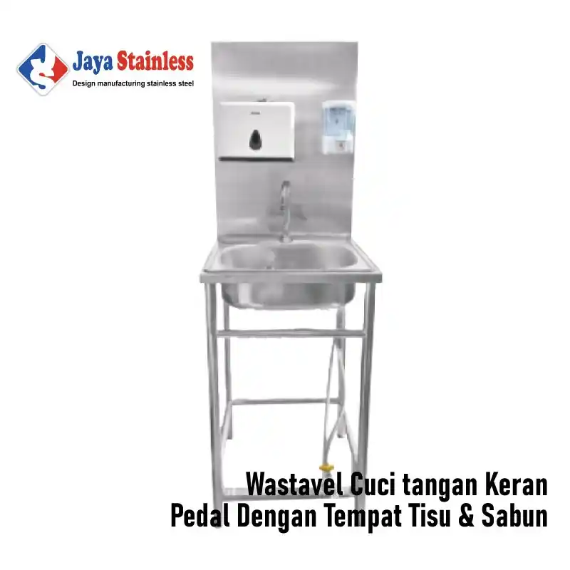 Wastavel-Cuci-tangan-Keran-Pedal-Dengan-Tempat-Tisu-&-Sabun_1_11zon