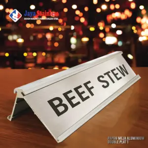 Food Tag Stainless (Display Meja)
