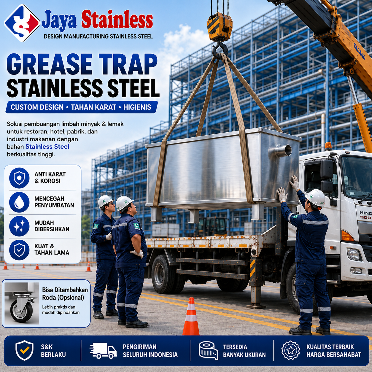 grease trap stainless steel js jumbo