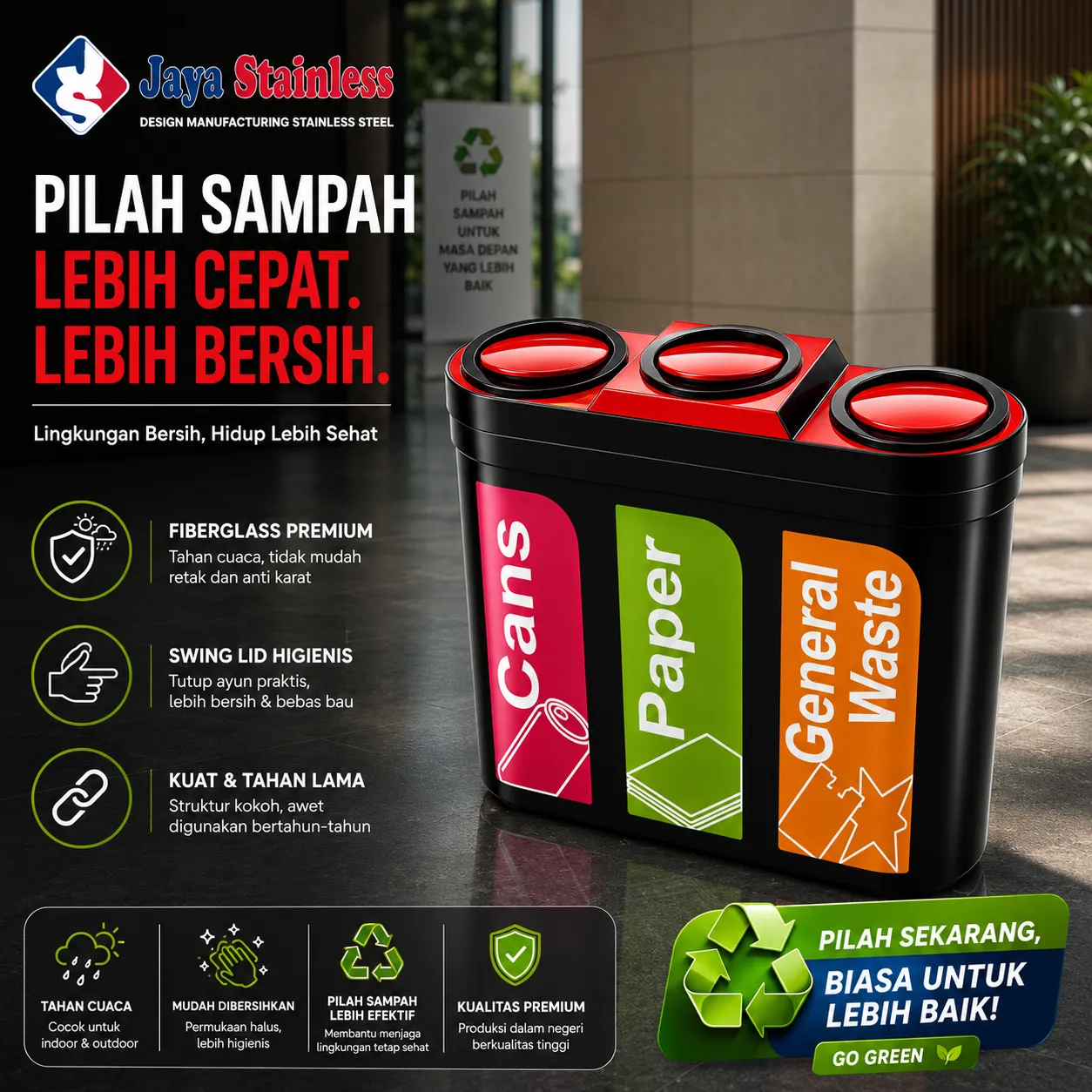 tempat sampah fiberglass pilah 3 in 1_11zon