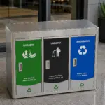 tempat sampah stainless 3 in 1 custom_11zon