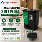 tempat samphan pedal hdpe 2 in 1 hijau hitam_11zon
