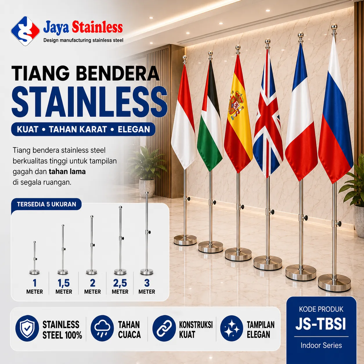 tiang bendera stainless steel js_11zon