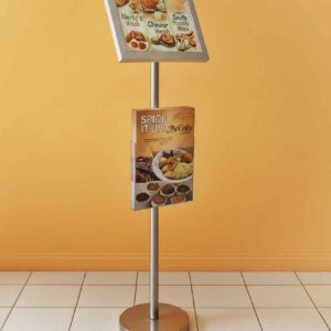 tiang display stainless acrylic
