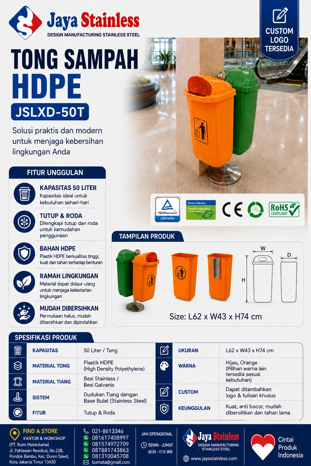 tong sampah fiberglass 2 in 1_11zon