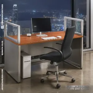 MEJA KANTOR STAINLESS SEKAT ACLYRIC