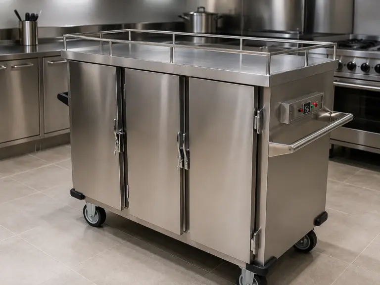 food warmer trolley stainless steel